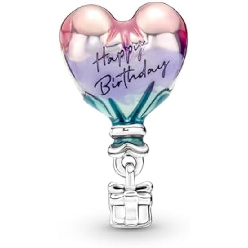 Arabest Pandora Happy Birthday Hot Air Balloon Charm Bracelet Charm Moments Bracelets - Stunning Women's Jewelry - Gift for Women - Made with Sterling Silver & Enamel, With Gift Box - Image 3